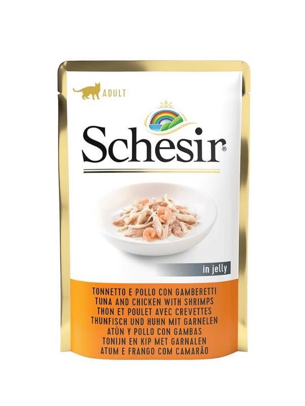 Schesir Pouch Tavuklı Ve Karidesli Jöleli Kedi Konservesi 85 GR | SRC: Barcode: 8005852171108